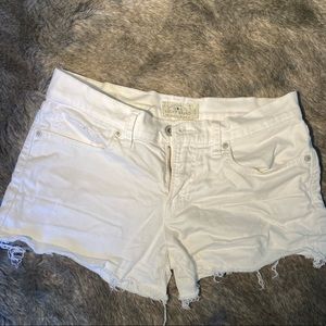 White Lucky Brand “the Cut Off” Jean Shorts